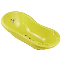 keeeper Bañera Ergonómica con Tapón Funny Farm- De 0 a 12 Meses- 84 cm- Maria- Verde
